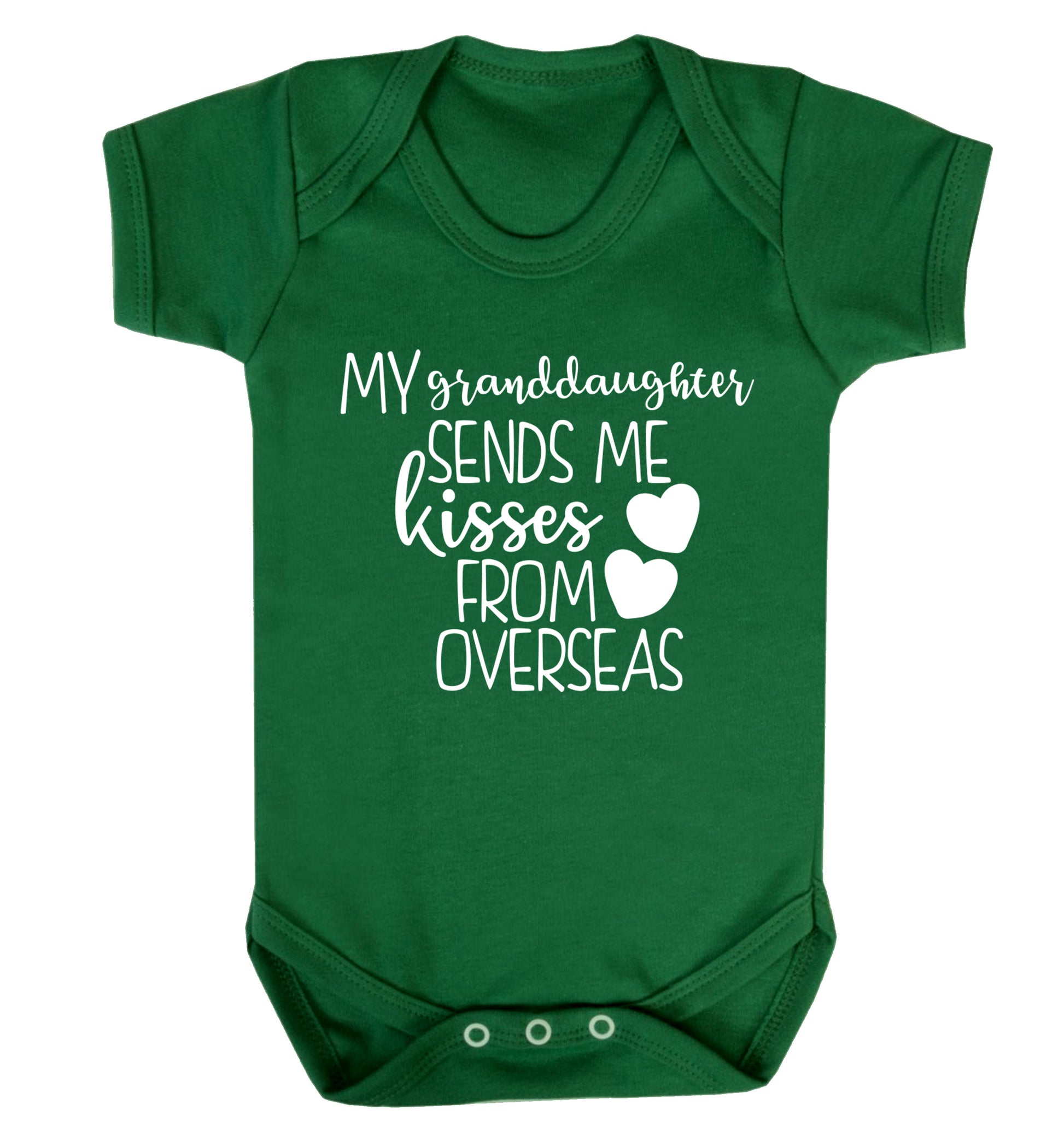 My granddaughter sends me kisses from overseas Baby Vest green 18-24 months