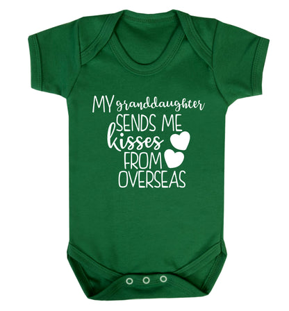 My granddaughter sends me kisses from overseas Baby Vest green 18-24 months