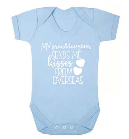 My granddaughter sends me kisses from overseas Baby Vest pale blue 18-24 months
