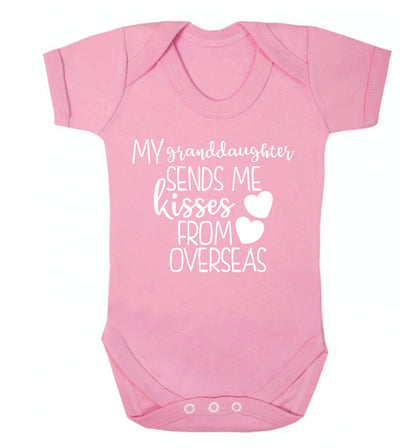 My granddaughter sends me kisses from overseas Baby Vest pale pink 18-24 months