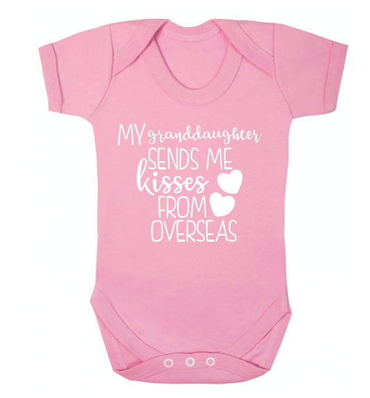 My granddaughter sends me kisses from overseas Baby Vest pale pink 18-24 months