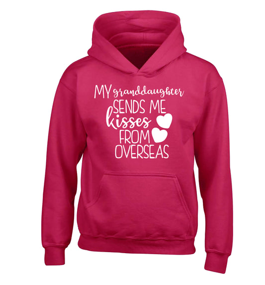 My granddaughter sends me kisses from overseas children's pink hoodie 12-13 Years