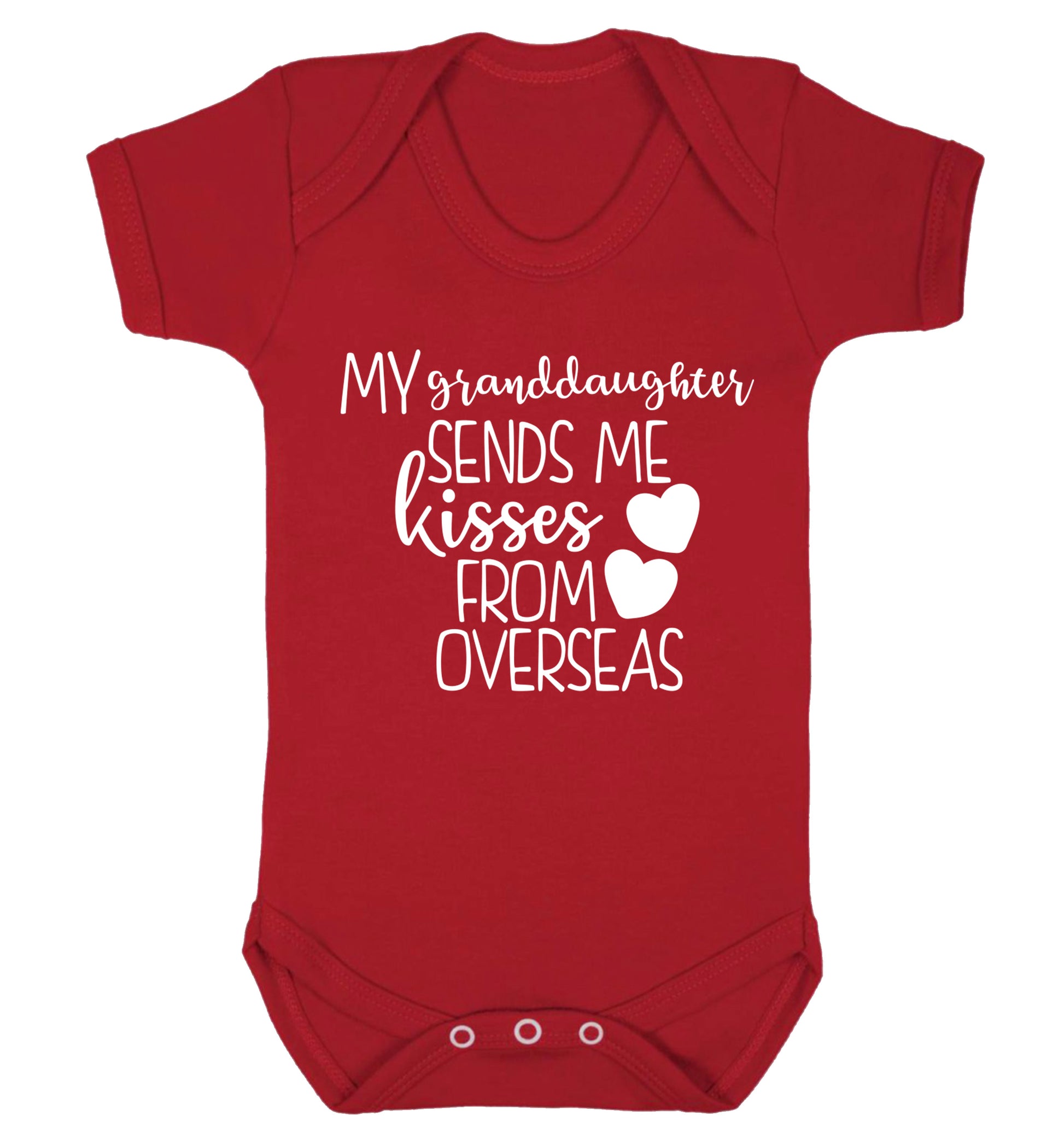 My granddaughter sends me kisses from overseas Baby Vest red 18-24 months