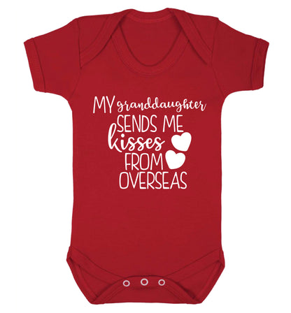 My granddaughter sends me kisses from overseas Baby Vest red 18-24 months