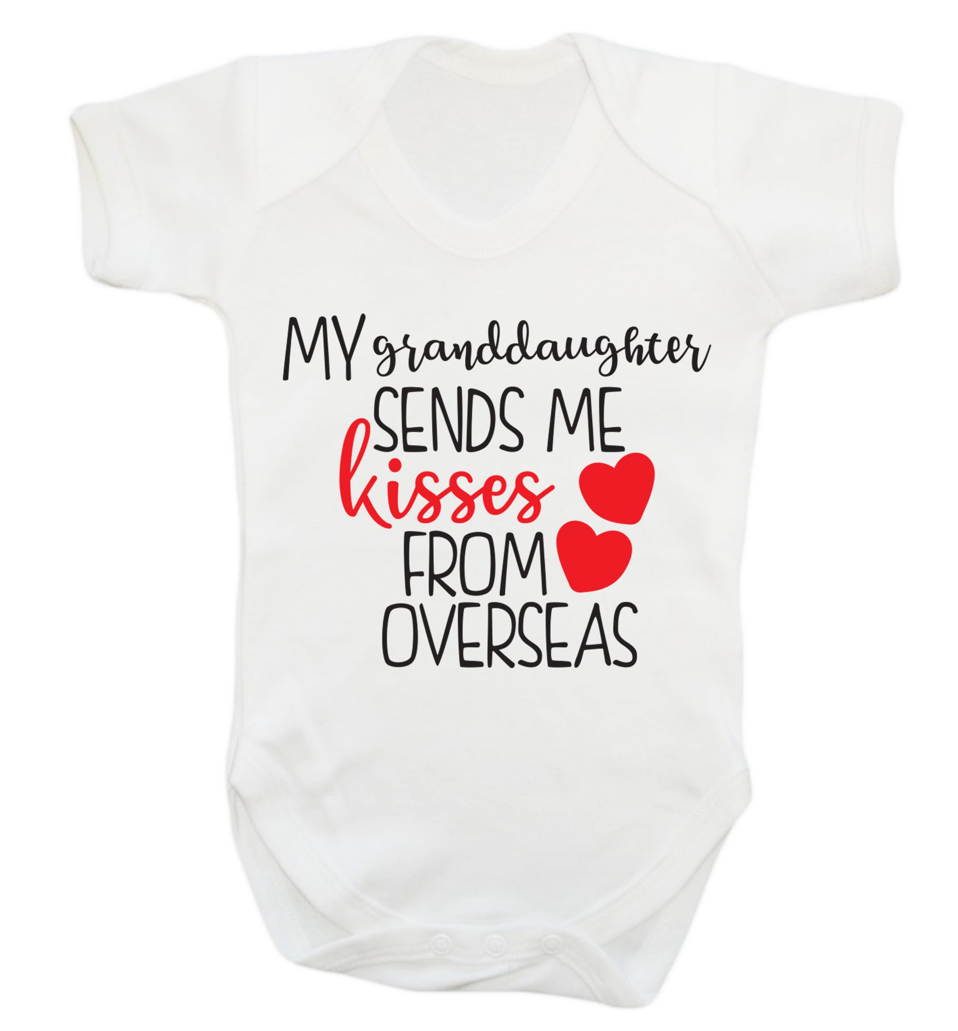 My granddaughter sends me kisses from overseas Baby Vest white 18-24 months