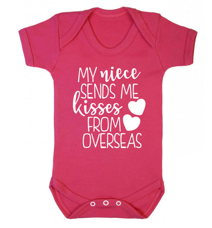 My niece sends me kisses from overseas Baby Vest dark pink 18-24 months