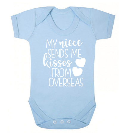 My niece sends me kisses from overseas Baby Vest pale blue 18-24 months