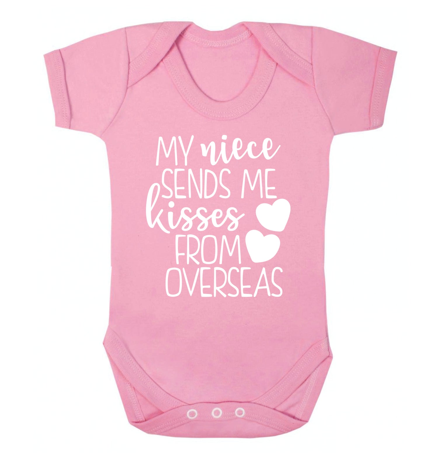 My niece sends me kisses from overseas Baby Vest pale pink 18-24 months