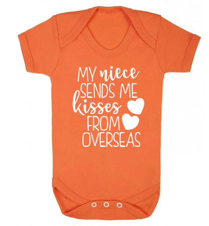 My niece sends me kisses from overseas Baby Vest orange 18-24 months