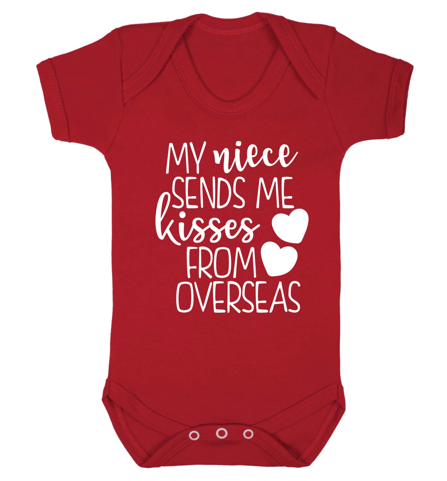 My niece sends me kisses from overseas Baby Vest red 18-24 months