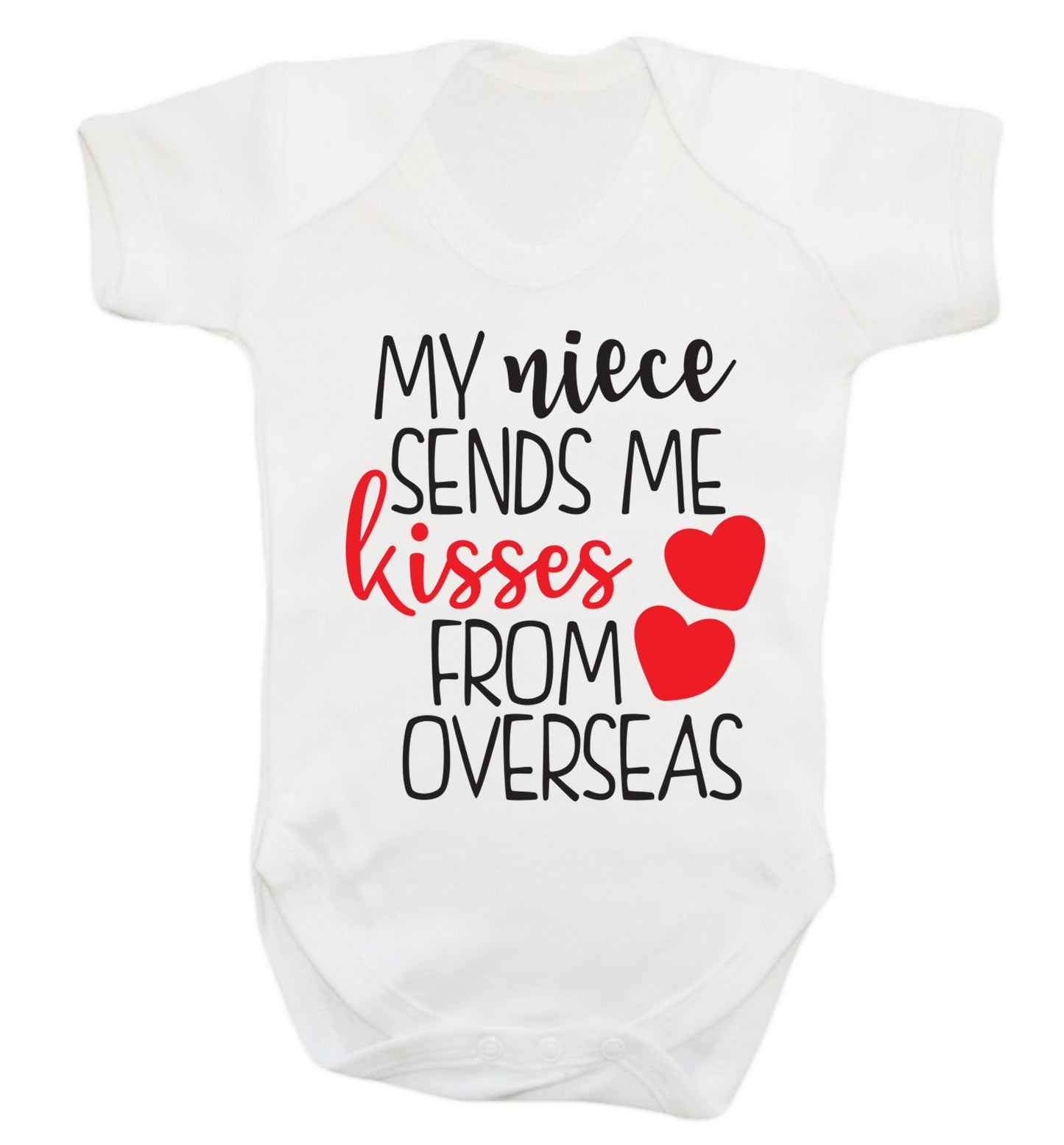 My niece sends me kisses from overseas Baby Vest white 18-24 months