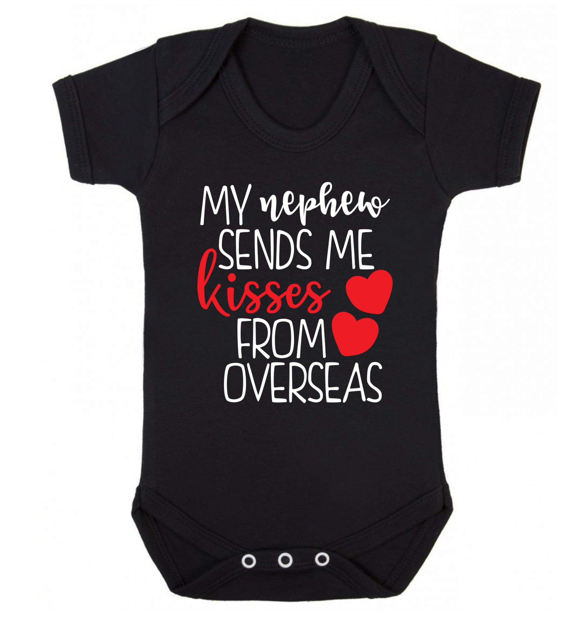 My nephew sends me kisses from overseas Baby Vest black 18-24 months