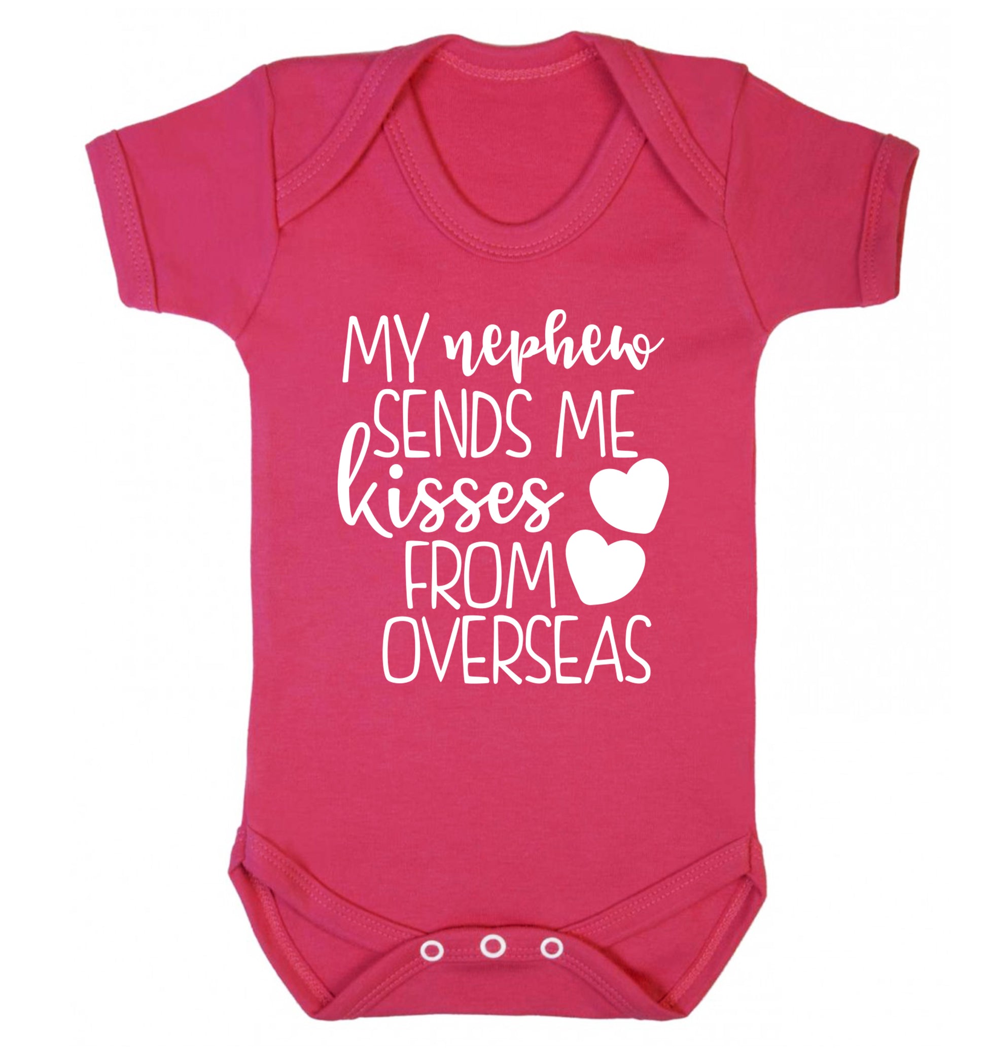 My nephew sends me kisses from overseas Baby Vest dark pink 18-24 months
