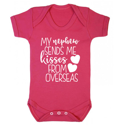 My nephew sends me kisses from overseas Baby Vest dark pink 18-24 months