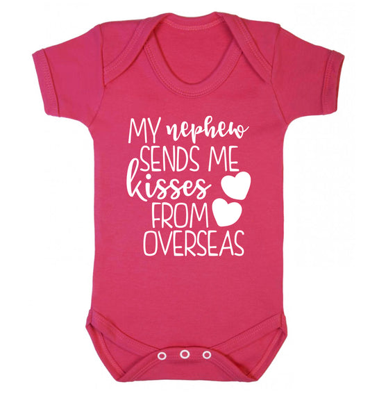 My nephew sends me kisses from overseas Baby Vest dark pink 18-24 months