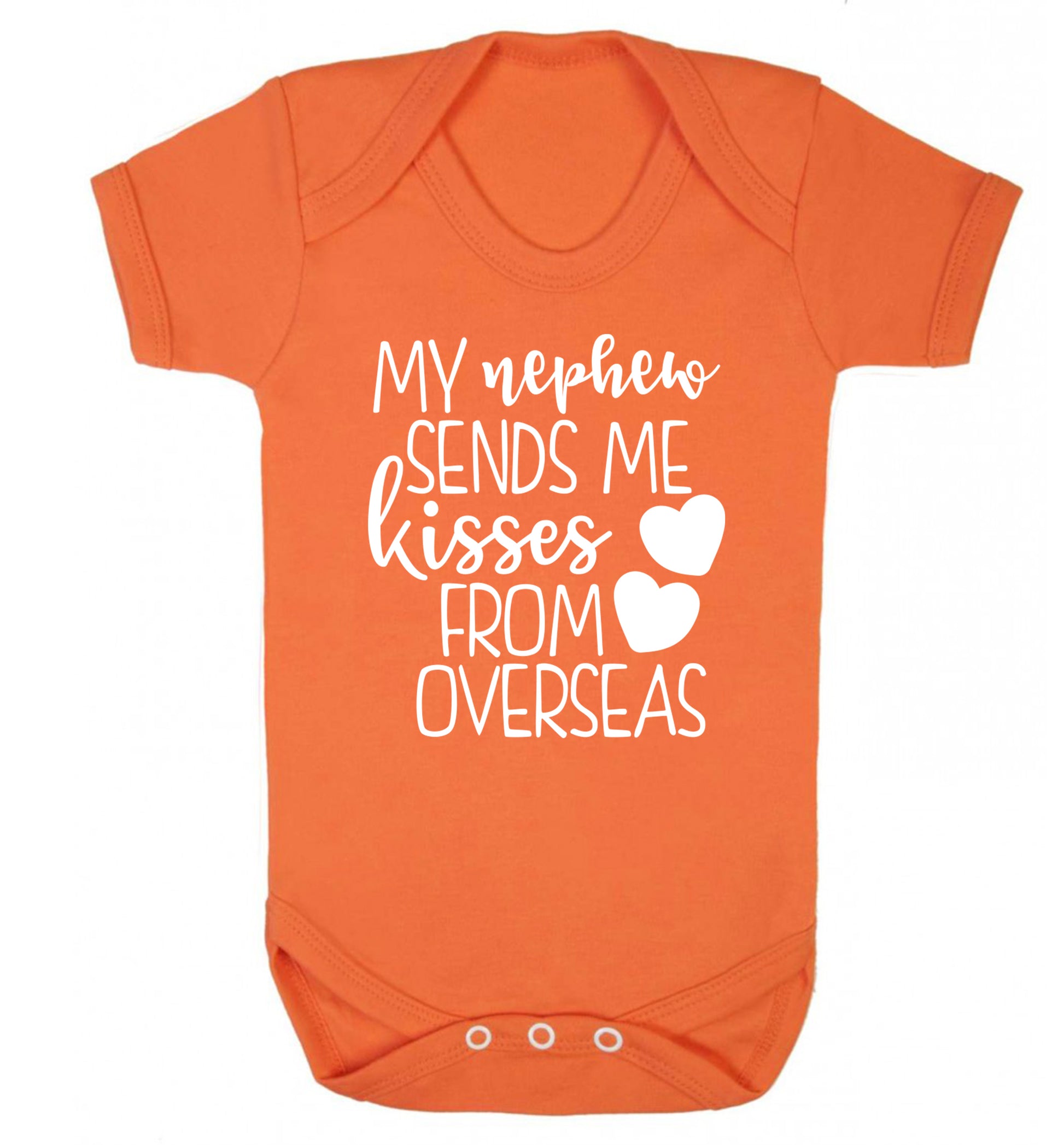 My nephew sends me kisses from overseas Baby Vest orange 18-24 months