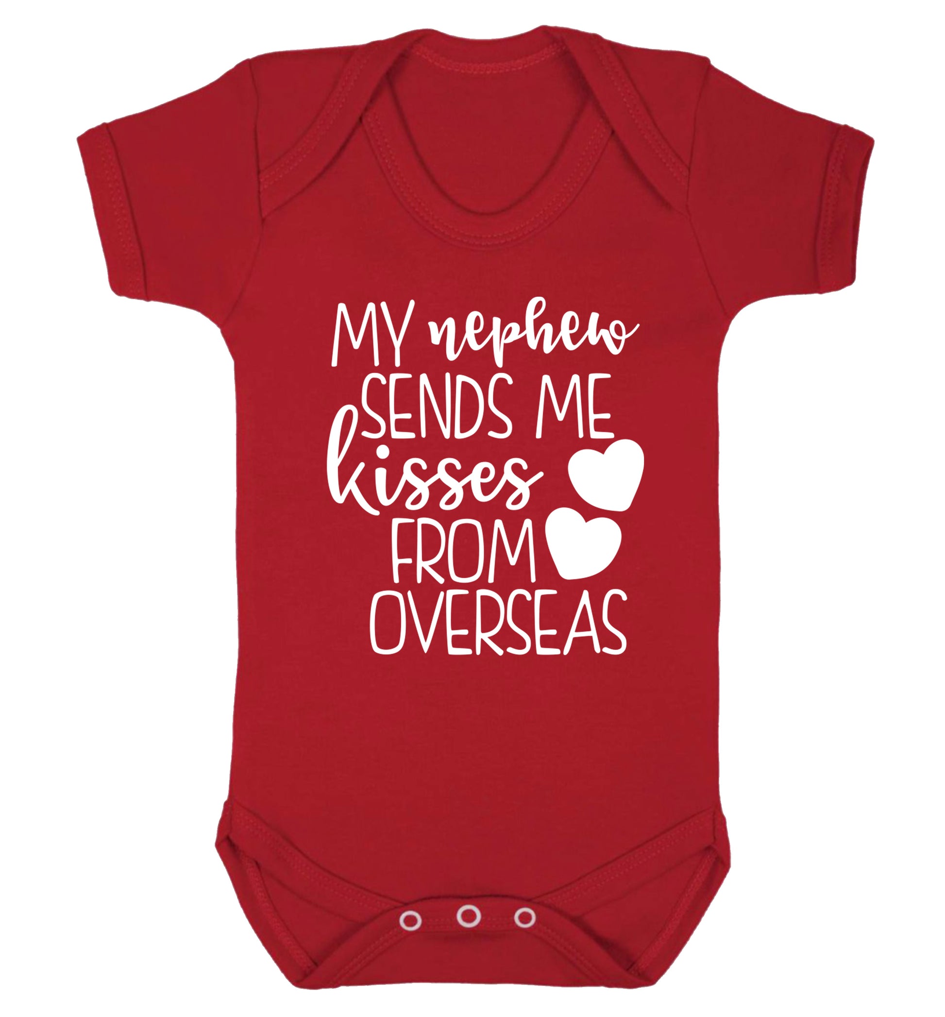 My nephew sends me kisses from overseas Baby Vest red 18-24 months