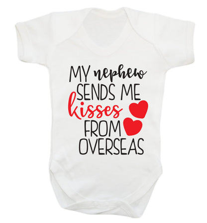 My nephew sends me kisses from overseas Baby Vest white 18-24 months