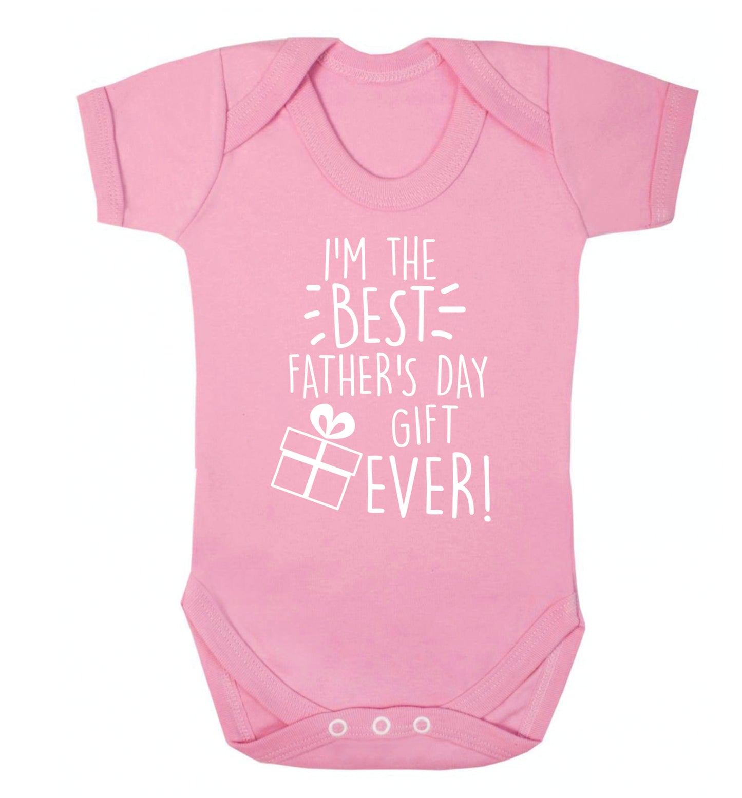 I'm the BEST father's day gift ever! Baby Vest pale pink 18-24 months