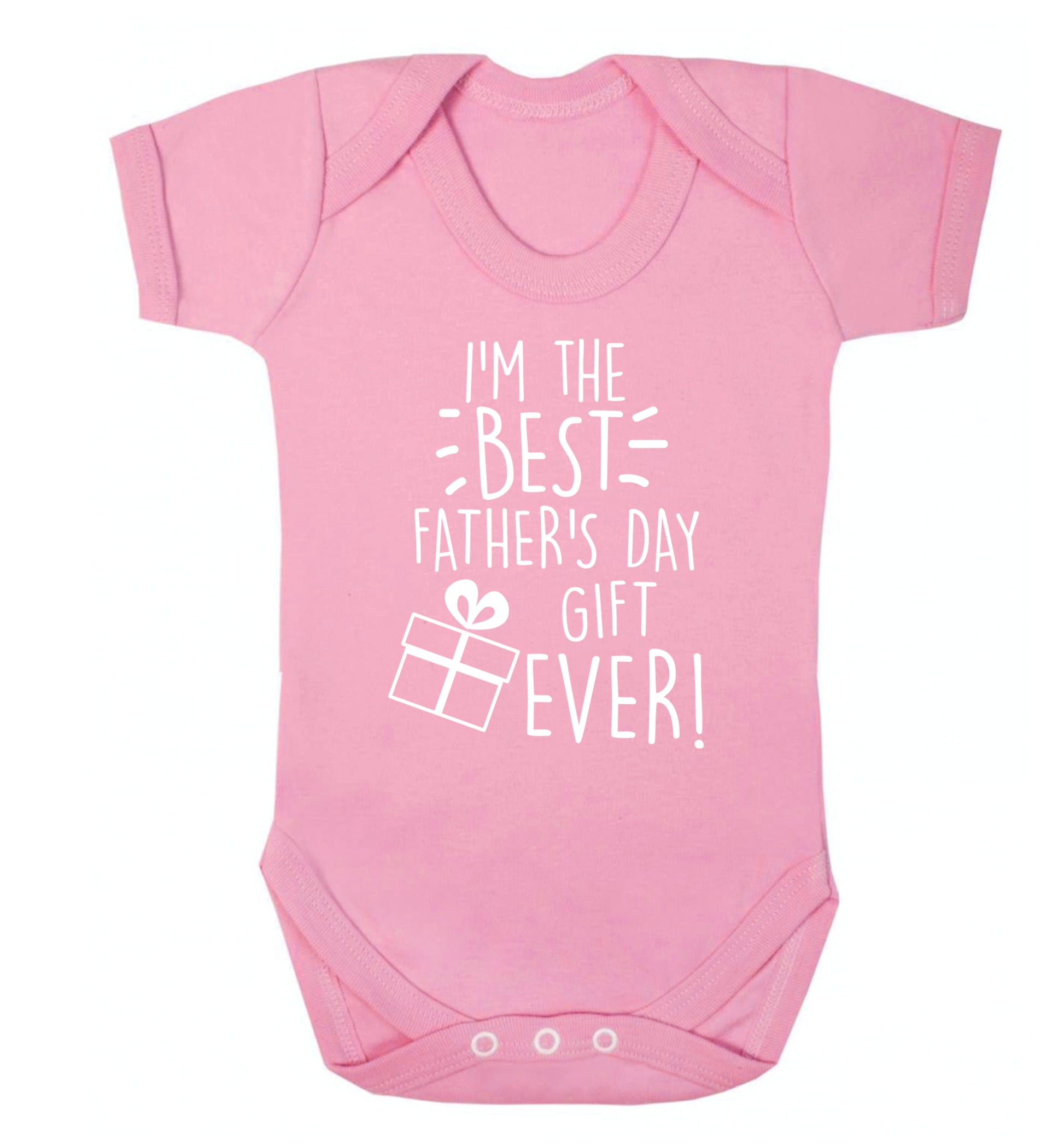 I'm the BEST father's day gift ever! Baby Vest pale pink 18-24 months