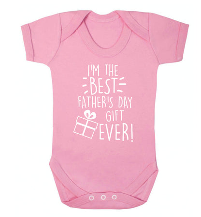 I'm the BEST father's day gift ever! Baby Vest pale pink 18-24 months