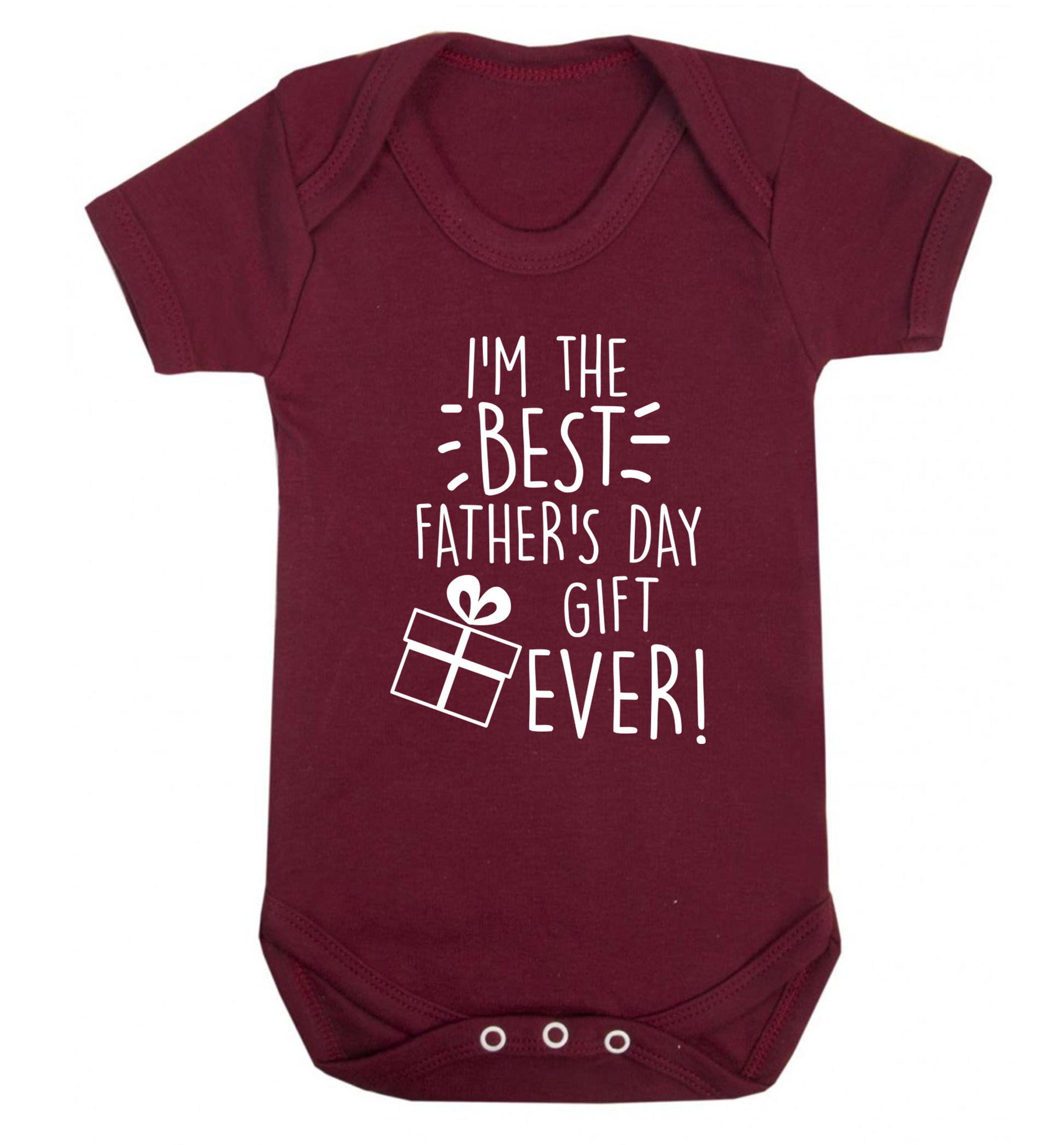 I'm the BEST father's day gift ever! Baby Vest maroon 18-24 months