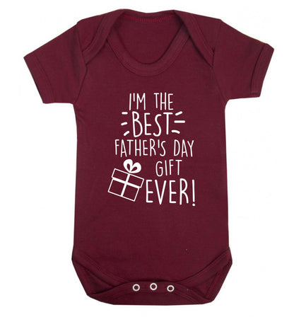 I'm the BEST father's day gift ever! Baby Vest maroon 18-24 months