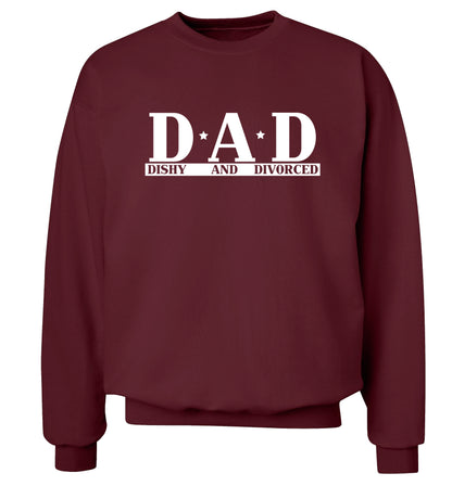 D.A.D meaning Dishy and Divorced Adult's unisex maroon Sweater 2XL