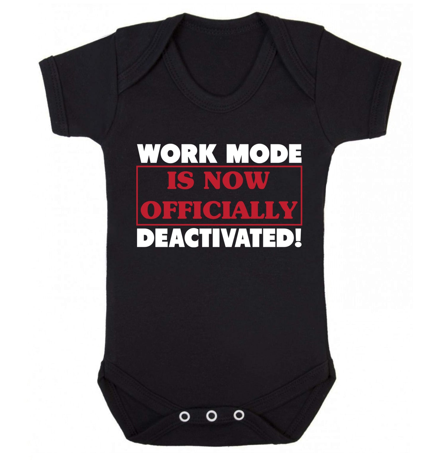 Work mode is now officially deactivated Baby Vest black 18-24 months
