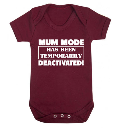 Mum mode has been temporarily deactivated! Baby Vest maroon 18-24 months