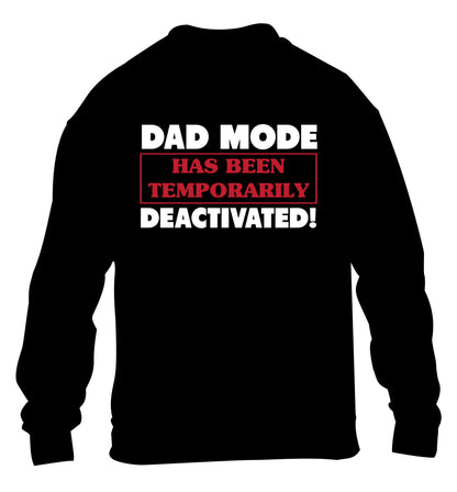 Dad mode has been temporarily deactivated! children's black sweater 12-13 Years