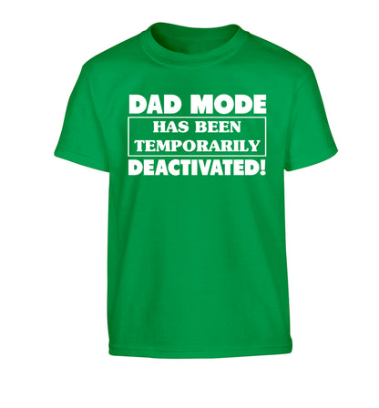 Dad mode has been temporarily deactivated! Children's green Tshirt 12-13 Years