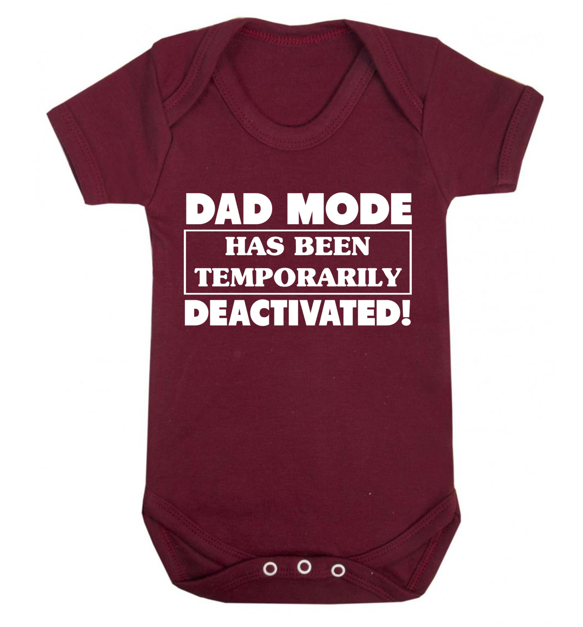 Dad mode has been temporarily deactivated! Baby Vest maroon 18-24 months