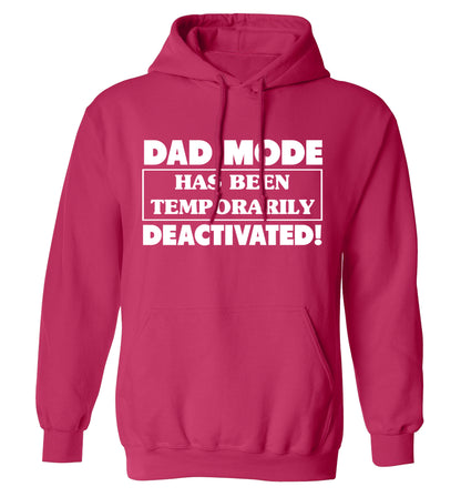 Dad mode has been temporarily deactivated! adults unisex pink hoodie 2XL