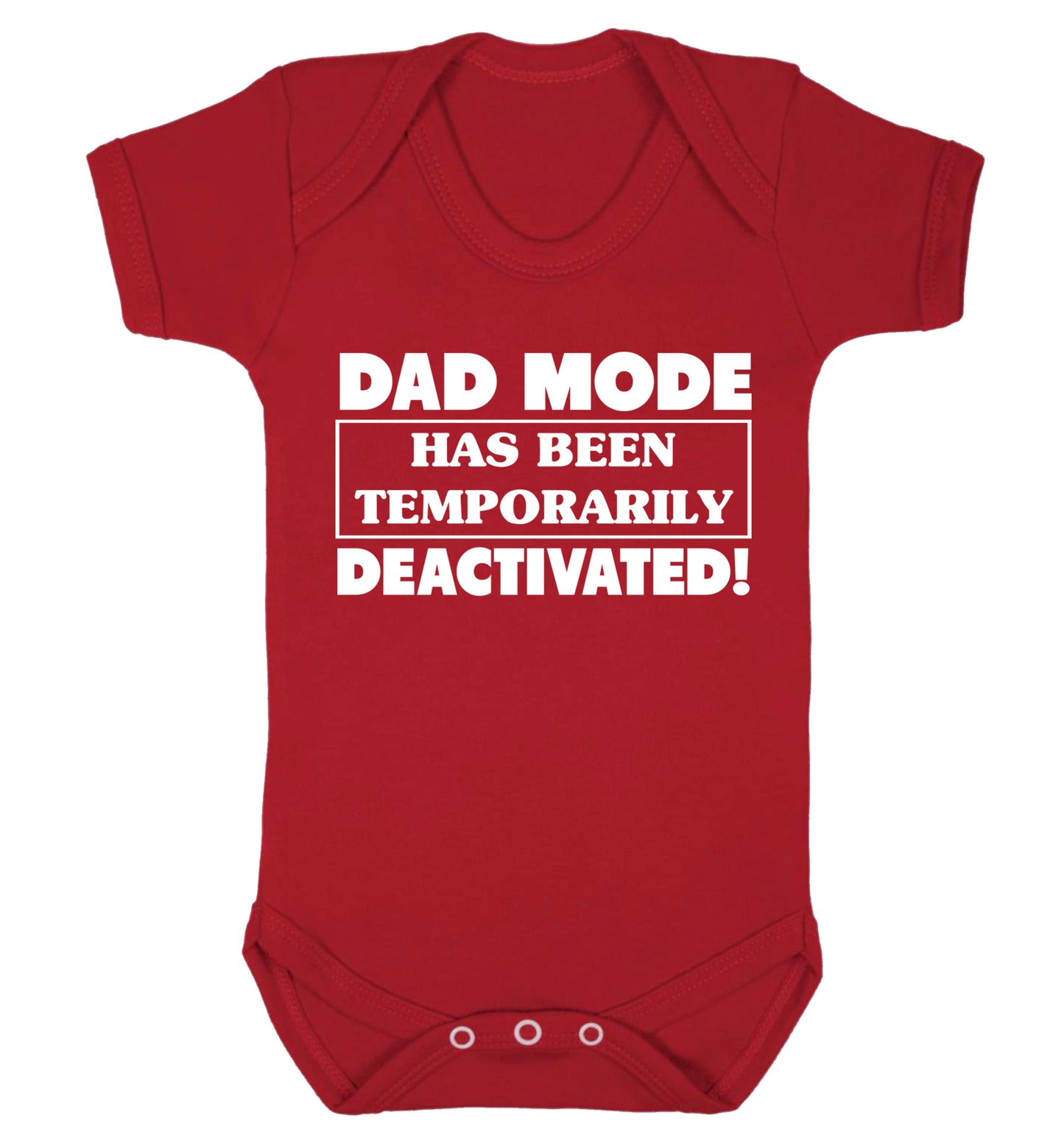 Dad mode has been temporarily deactivated! Baby Vest red 18-24 months