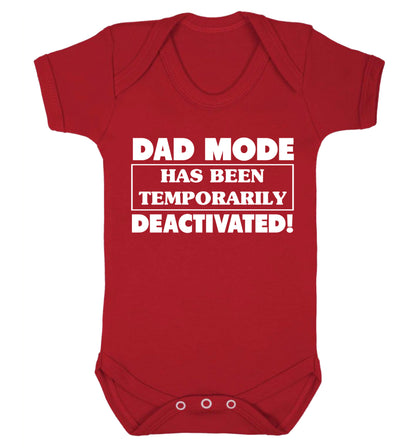 Dad mode has been temporarily deactivated! Baby Vest red 18-24 months