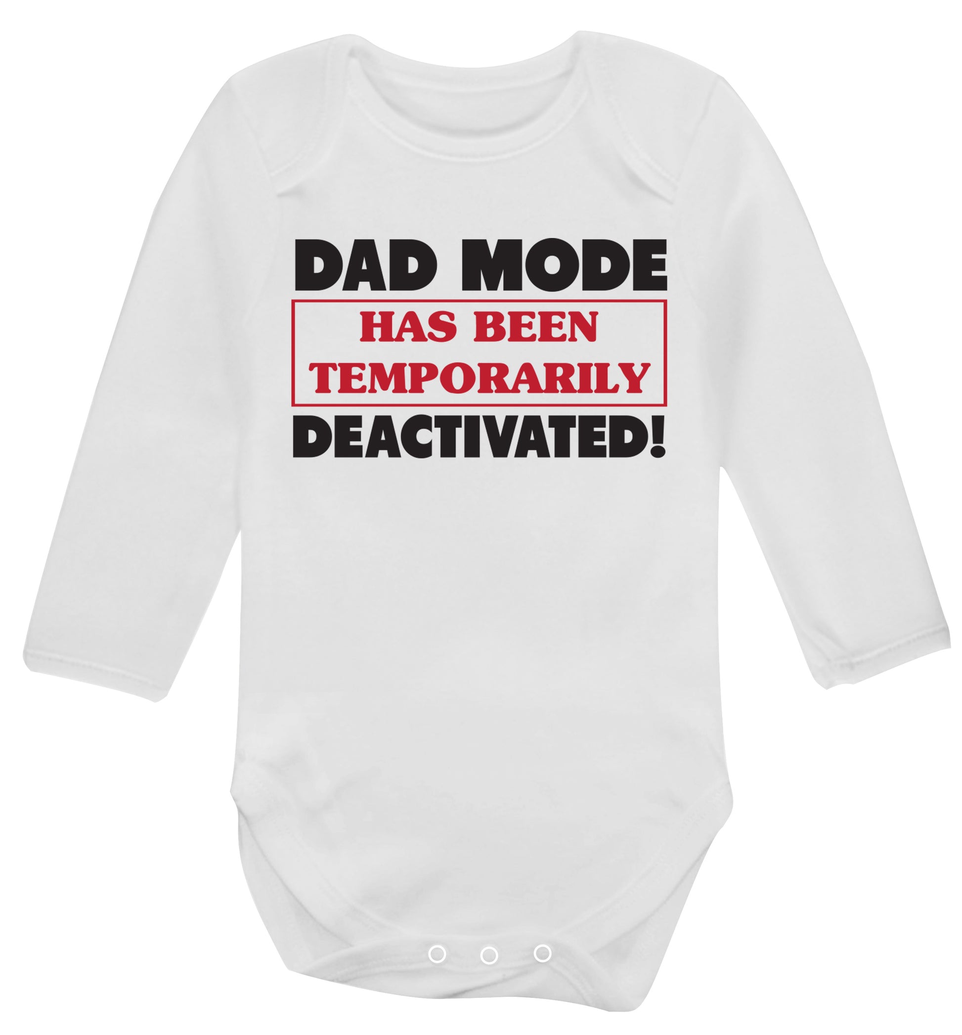 Dad mode has been temporarily deactivated! Baby Vest long sleeved white 6-12 months