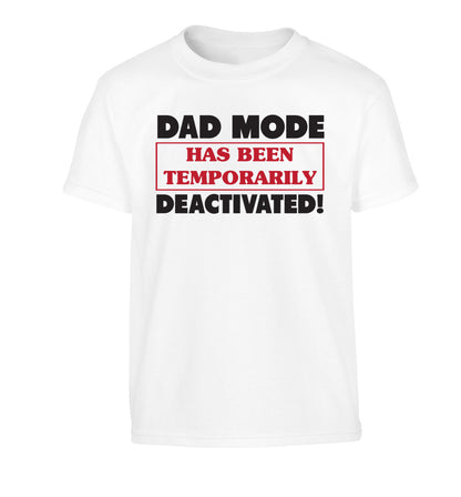 Dad mode has been temporarily deactivated! Children's white Tshirt 12-13 Years