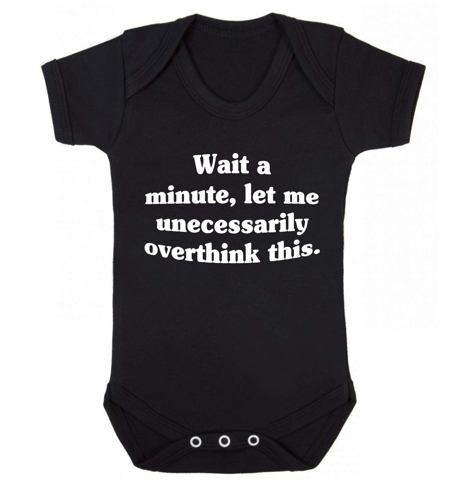 Wait a minute, let me unecessarily overthink this. Baby Vest black 18-24 months