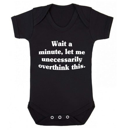 Wait a minute, let me unecessarily overthink this. Baby Vest black 18-24 months