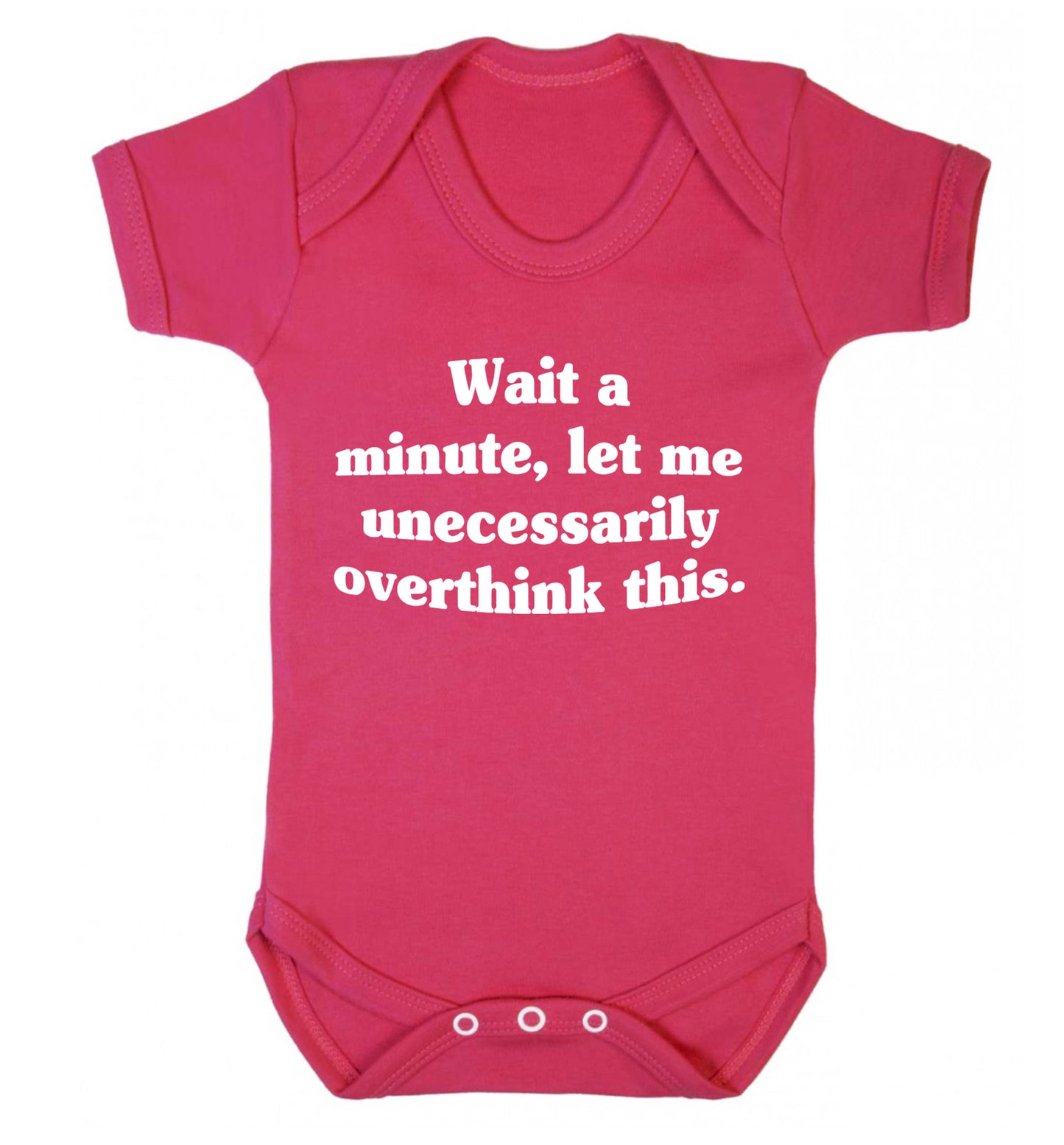 Wait a minute, let me unecessarily overthink this. Baby Vest dark pink 18-24 months