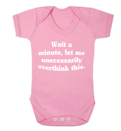 Wait a minute, let me unecessarily overthink this. Baby Vest pale pink 18-24 months