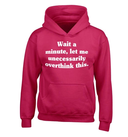 Wait a minute, let me unecessarily overthink this. children's pink hoodie 12-13 Years