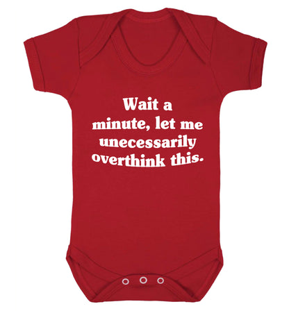 Wait a minute, let me unecessarily overthink this. Baby Vest red 18-24 months