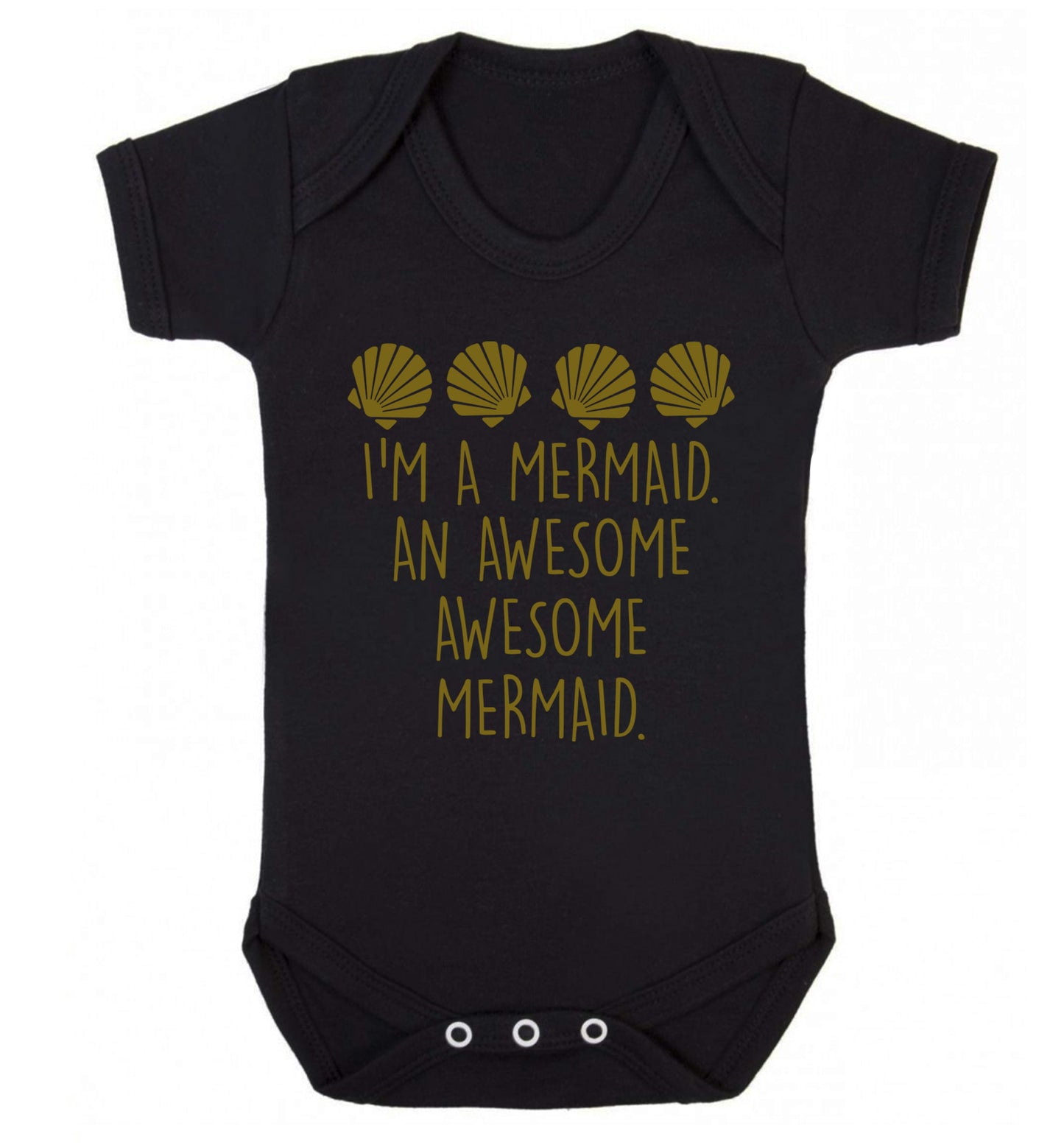 I'm a mermaid an awesome awesome mermaid Baby Vest black 18-24 months