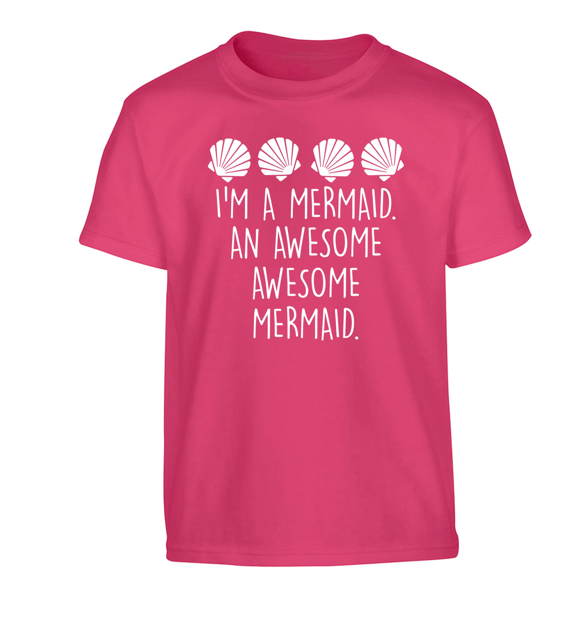 I'm a mermaid an awesome awesome mermaid Children's pink Tshirt 12-14 Years