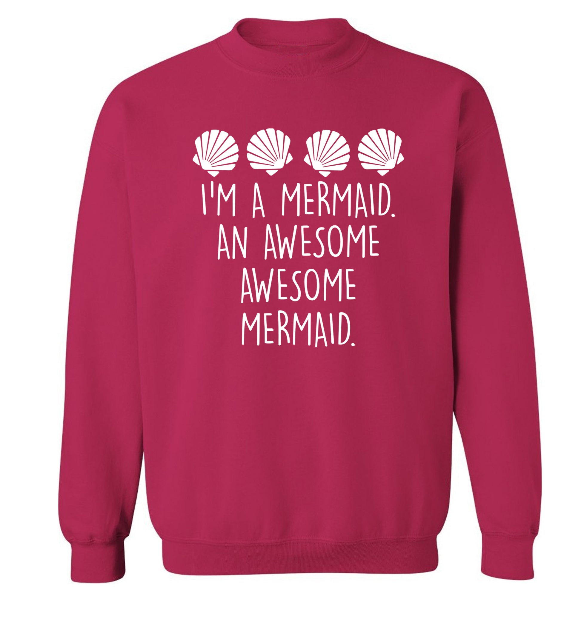 I'm a mermaid an awesome awesome mermaid Adult's unisex pink Sweater 2XL