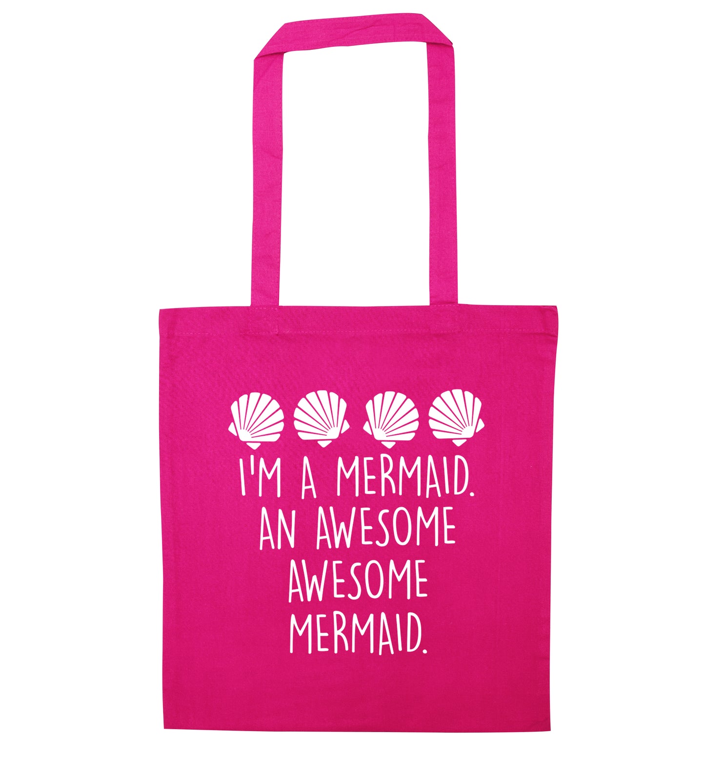 I'm a mermaid an awesome awesome mermaid pink tote bag