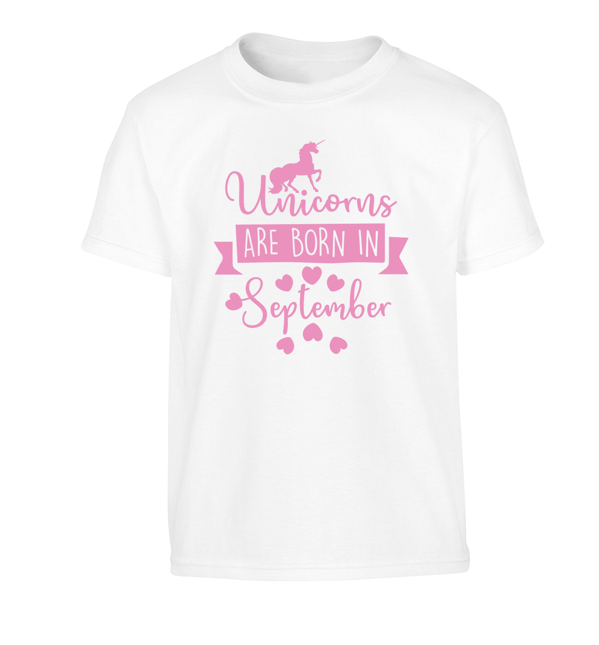 Unicorns are born in September Children's white Tshirt 12-13 Years