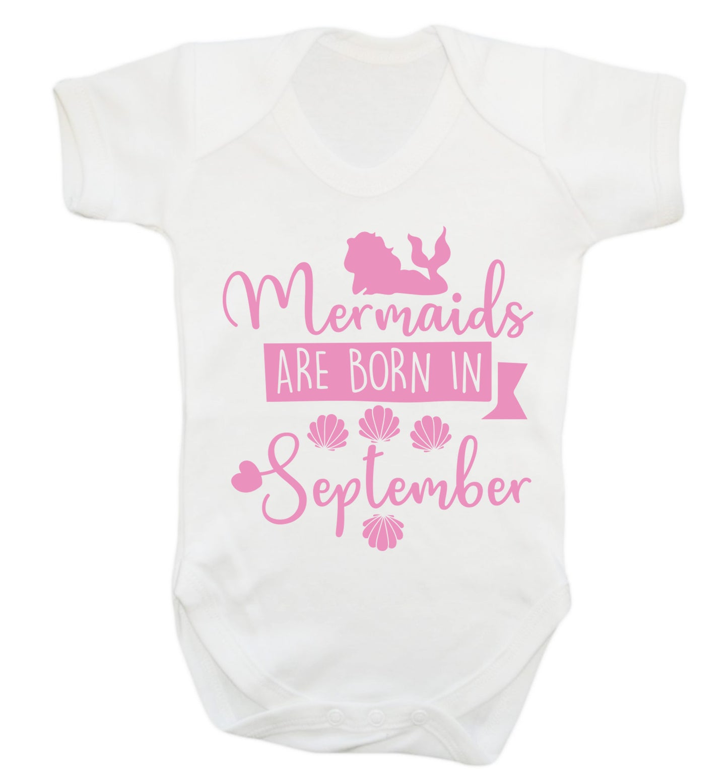 Mermaids are born in September Baby Vest white 18-24 months